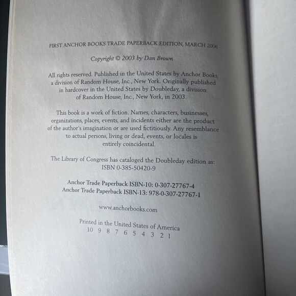 Robert Langdon Ser.: The Da Vinci Code by Dan Brown (2006, Trade Paperback) - Picture 8 of 8